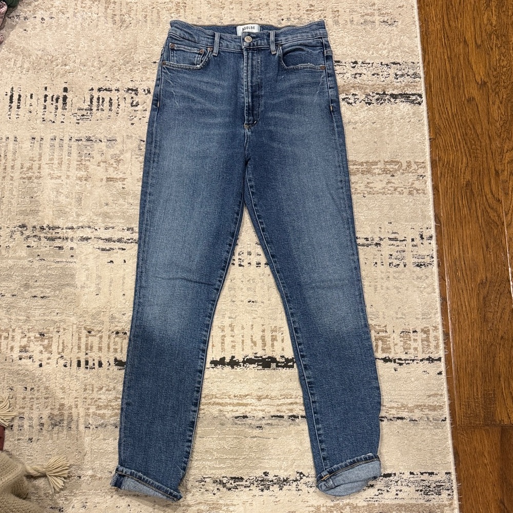 Agolde Women's Skinny Jeans in Classic Blue